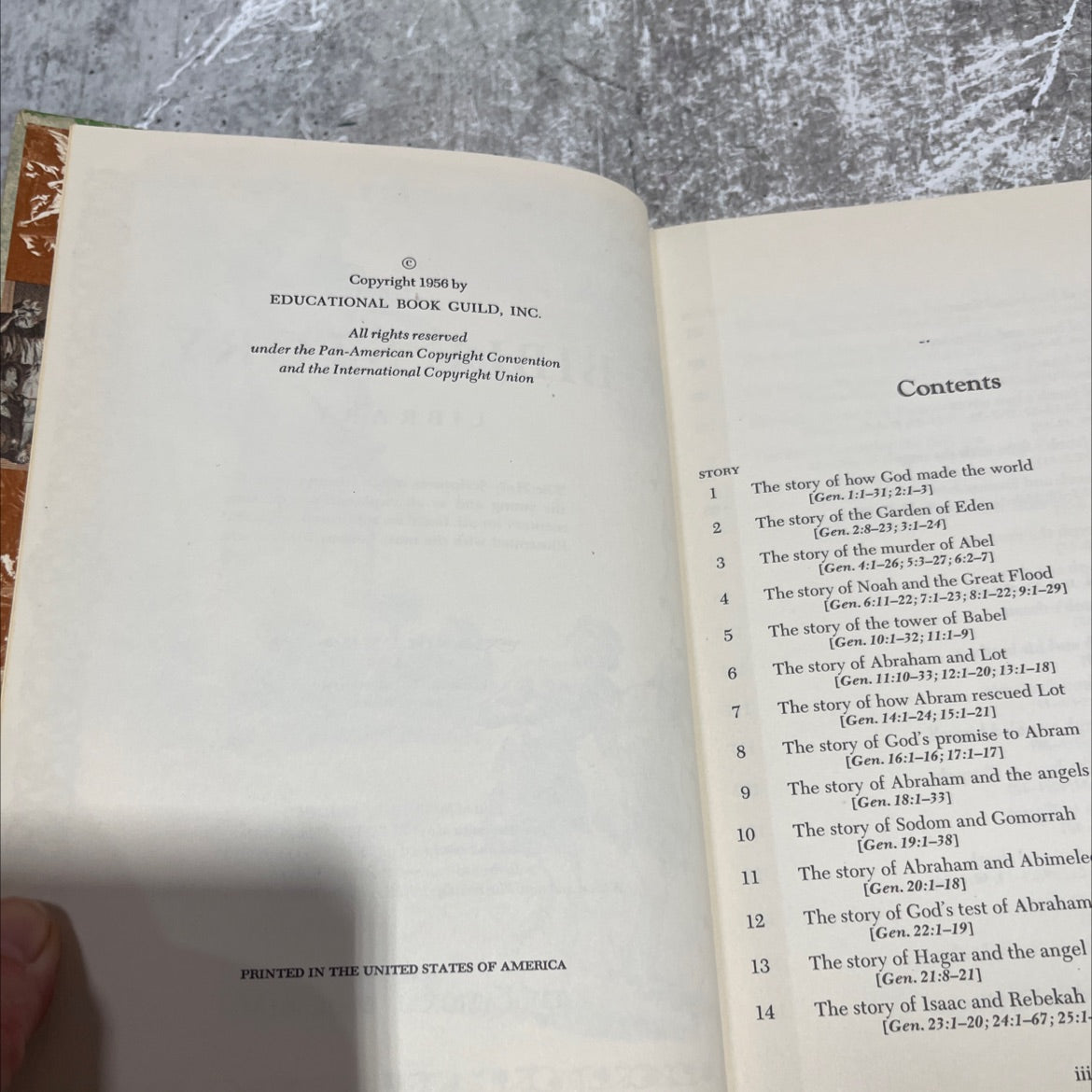 holy bible story library volume i from the creation to the time of moses book, by turner hodges, 1956 Hardcover image 3