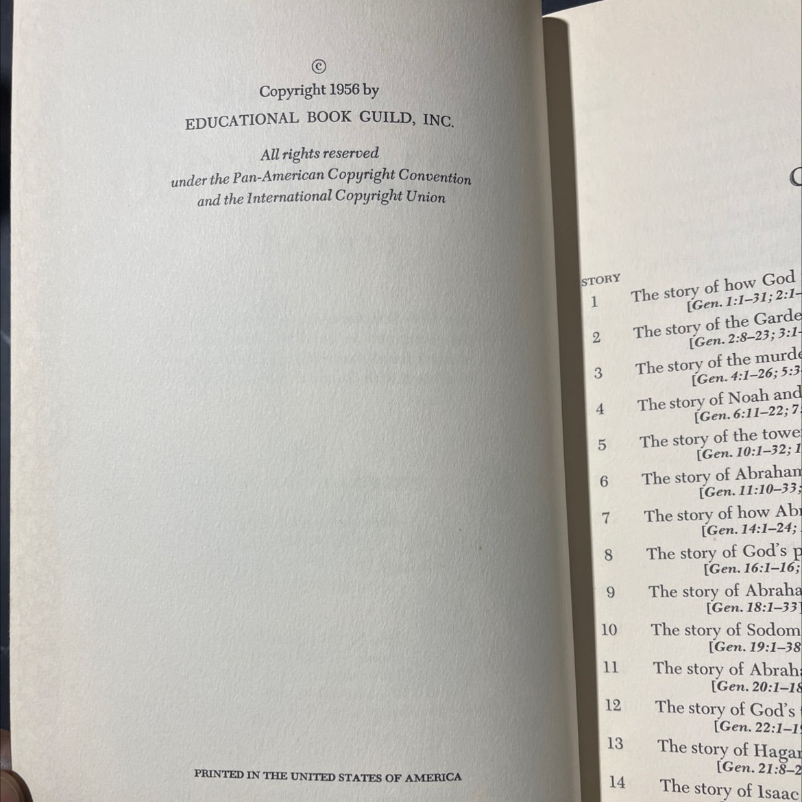 holy bible story library volume i from the creation to the time of moses book, by turner hodges, 1956 Hardcover image 3