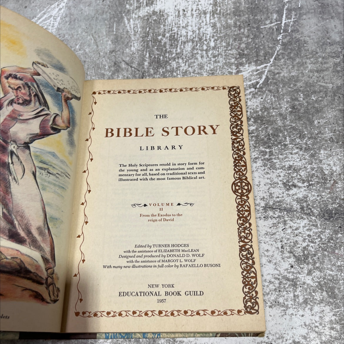 holy bible story library volume ii from the exodus to the reign of david book, by turner hodges, 1957 Hardcover image 2