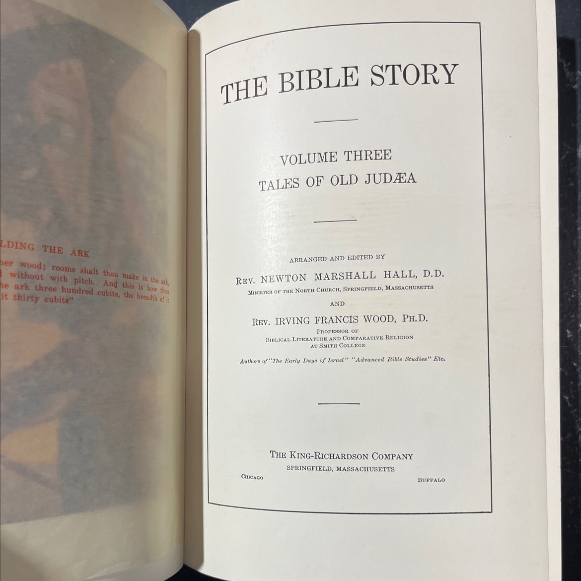 holy bible story volume three tales of old judea book, by rev. newton marshall hall, d.d. and rev. irving francis wood, image 2