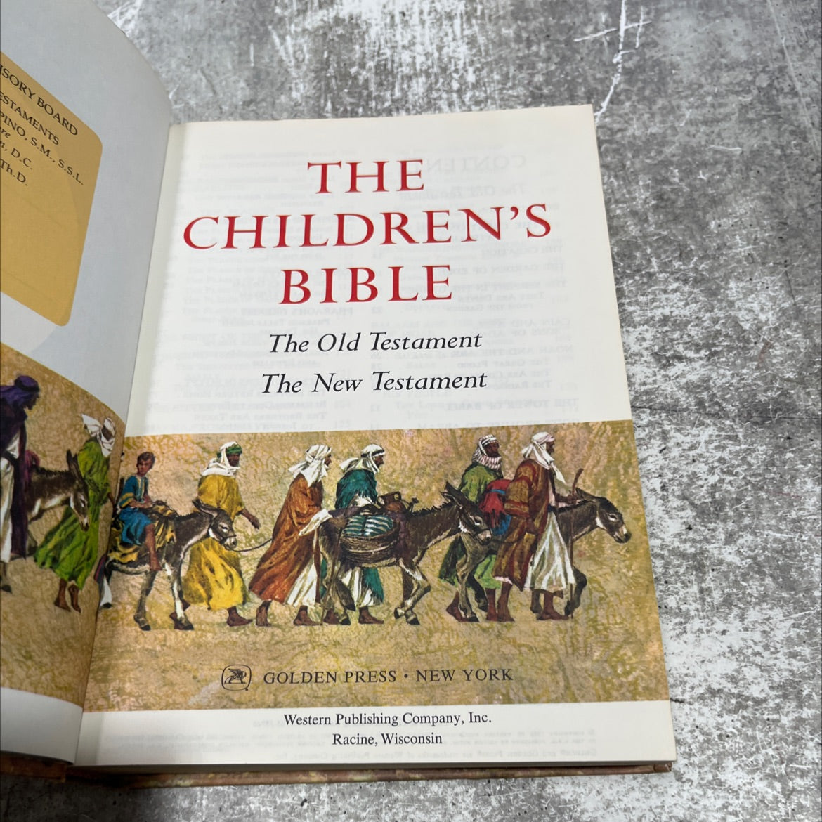 holy bible the children's bible the old testament the new testament book, by s.m. pino, s.s.l. n, d.c. th.d., 1965 image 2