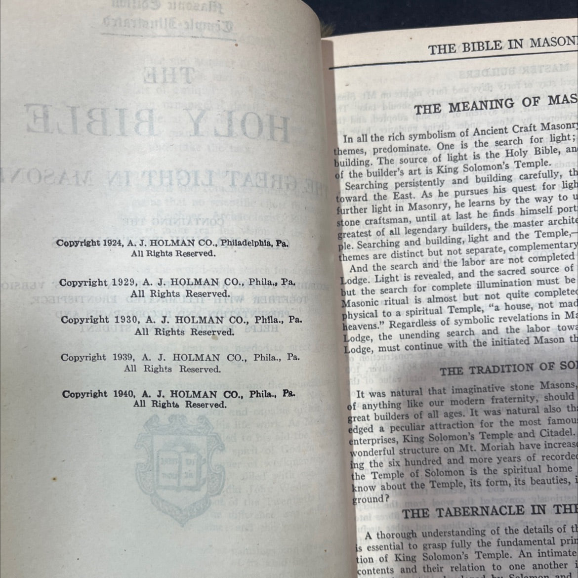 holy bible the great light in masonry containing the old and new testaments according to the authorized or king james image 3