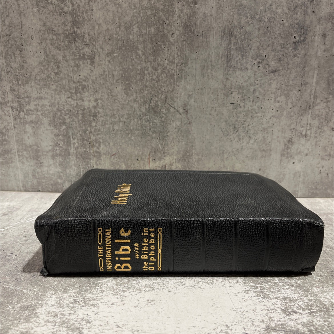 holy bible the inspirational bible (de luxe edition) authorized king james version book, by unknown, 1947 Leather image 4