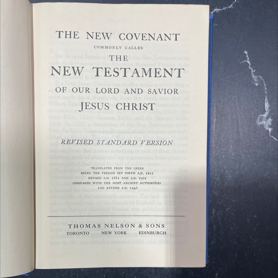holy bible the new covenant commonly called the new testament book, by unknown, 1946 Hardcover image 2