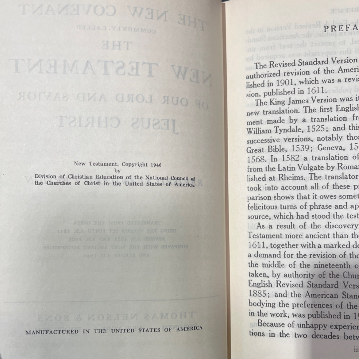holy bible the new covenant commonly called the new testament book, by unknown, 1946 Hardcover image 3