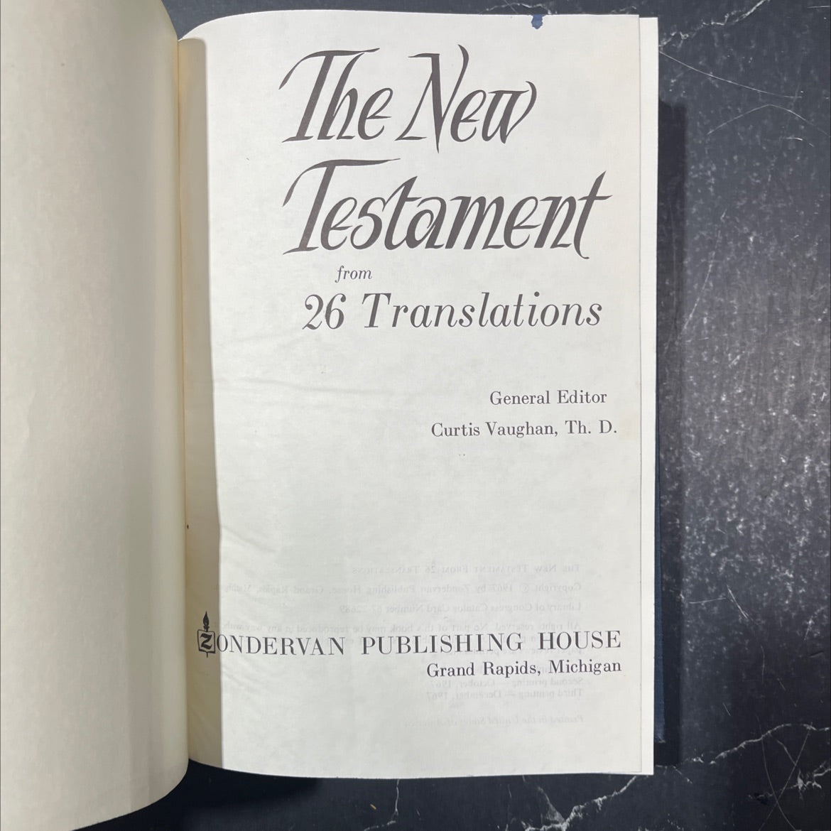 holy bible the new testament from 26 translations book, by curtis vaughan, 1967 Hardcover image 2