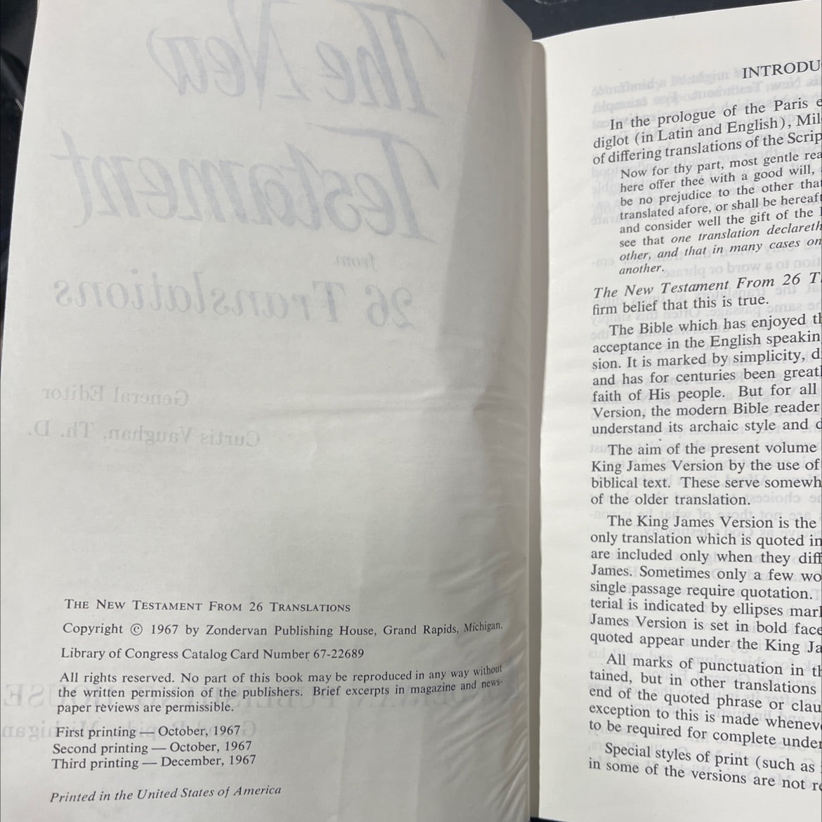 holy bible the new testament from 26 translations book, by curtis vaughan, 1967 Hardcover image 3