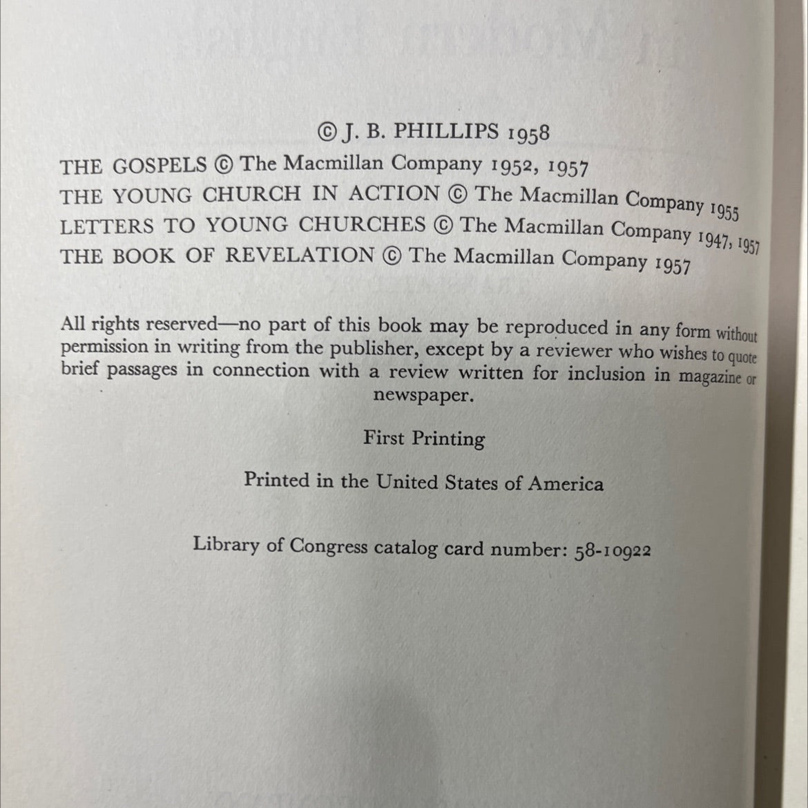 holy bible the new testament in modern english book, by j. b. phillips, 1958 Hardcover image 3