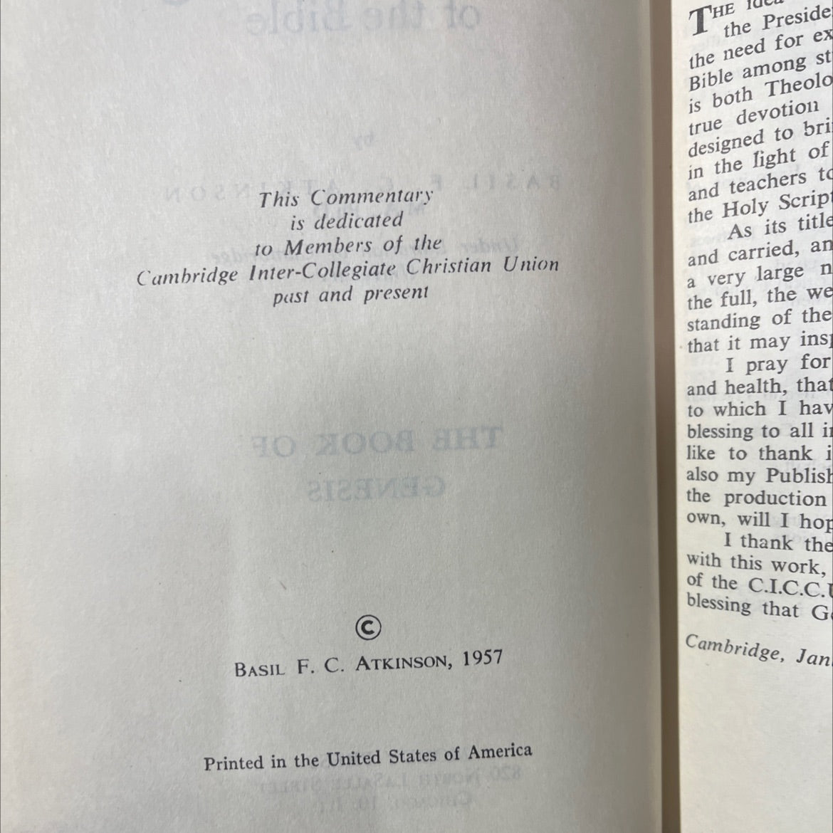 holy bible the pocket commentary of the bible book, by f. c. atkinson, 1957 Hardcover image 3