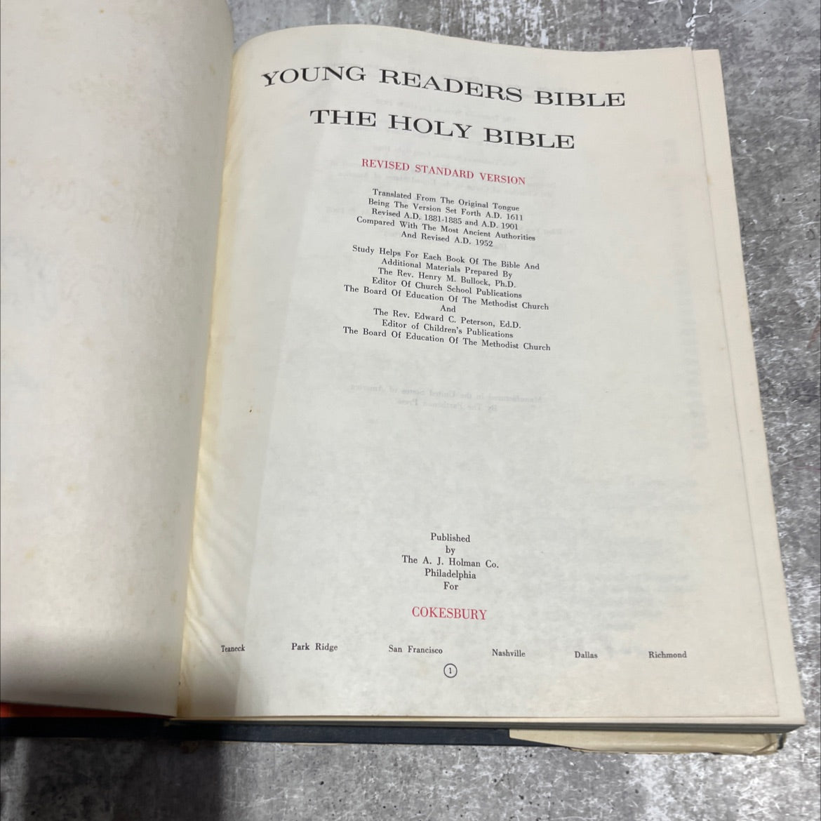 holy bible the young readers bible revised standard version book, by Rev. Henry M. Bullock, Ph.D., Rev. Edward C. image 2