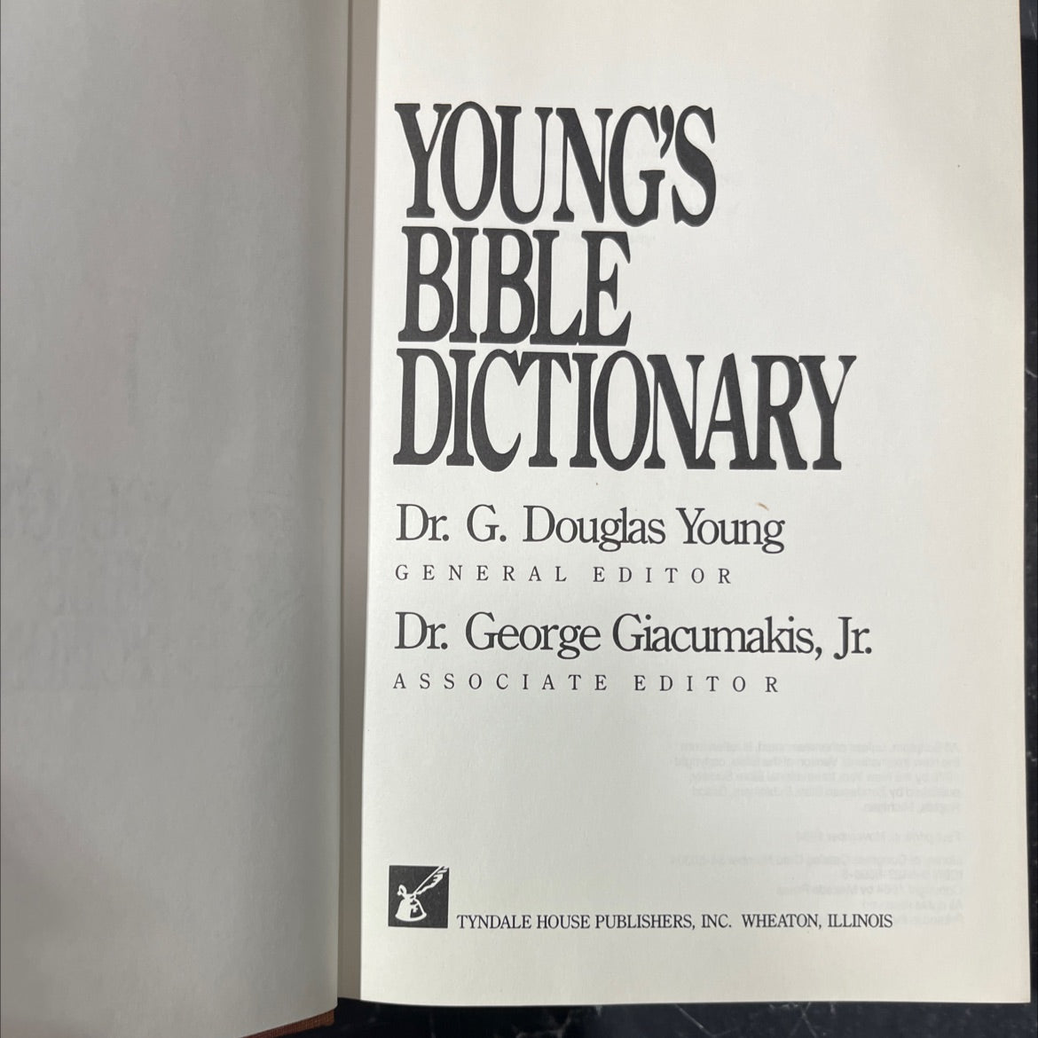 holy bible young's bible dictionary book, by Dr. G. Douglas Young, 1984 Hardcover image 2