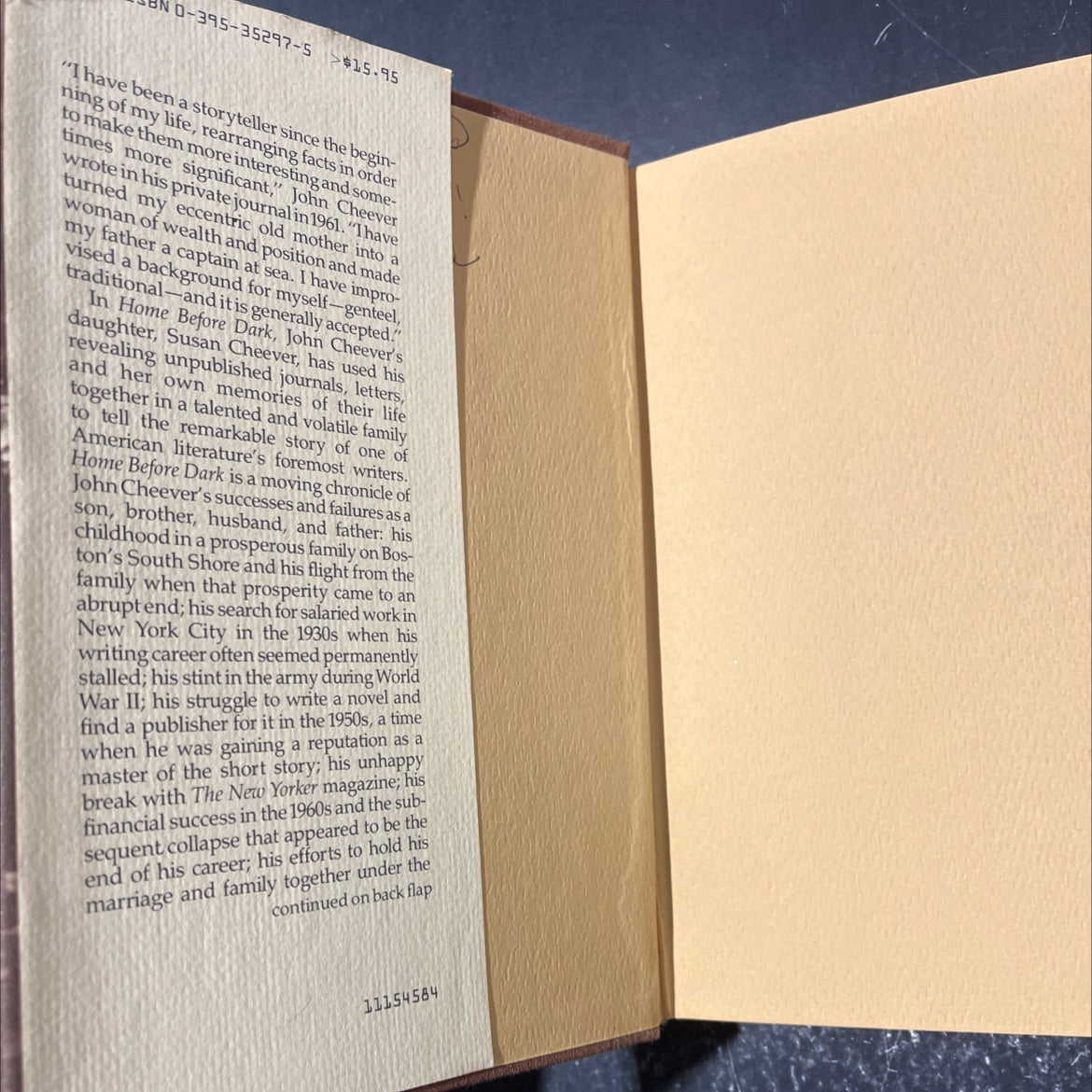 home before dark book, by Susan Cheever, 1984 Hardcover image 4