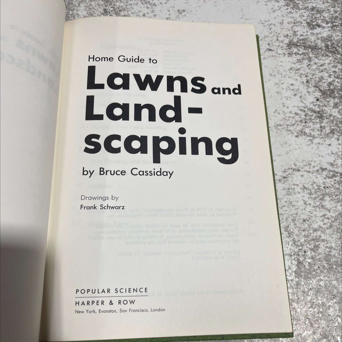 home guide to lawns and landscaping book, by Bruce Cassiday, 1976 Hardcover image 2