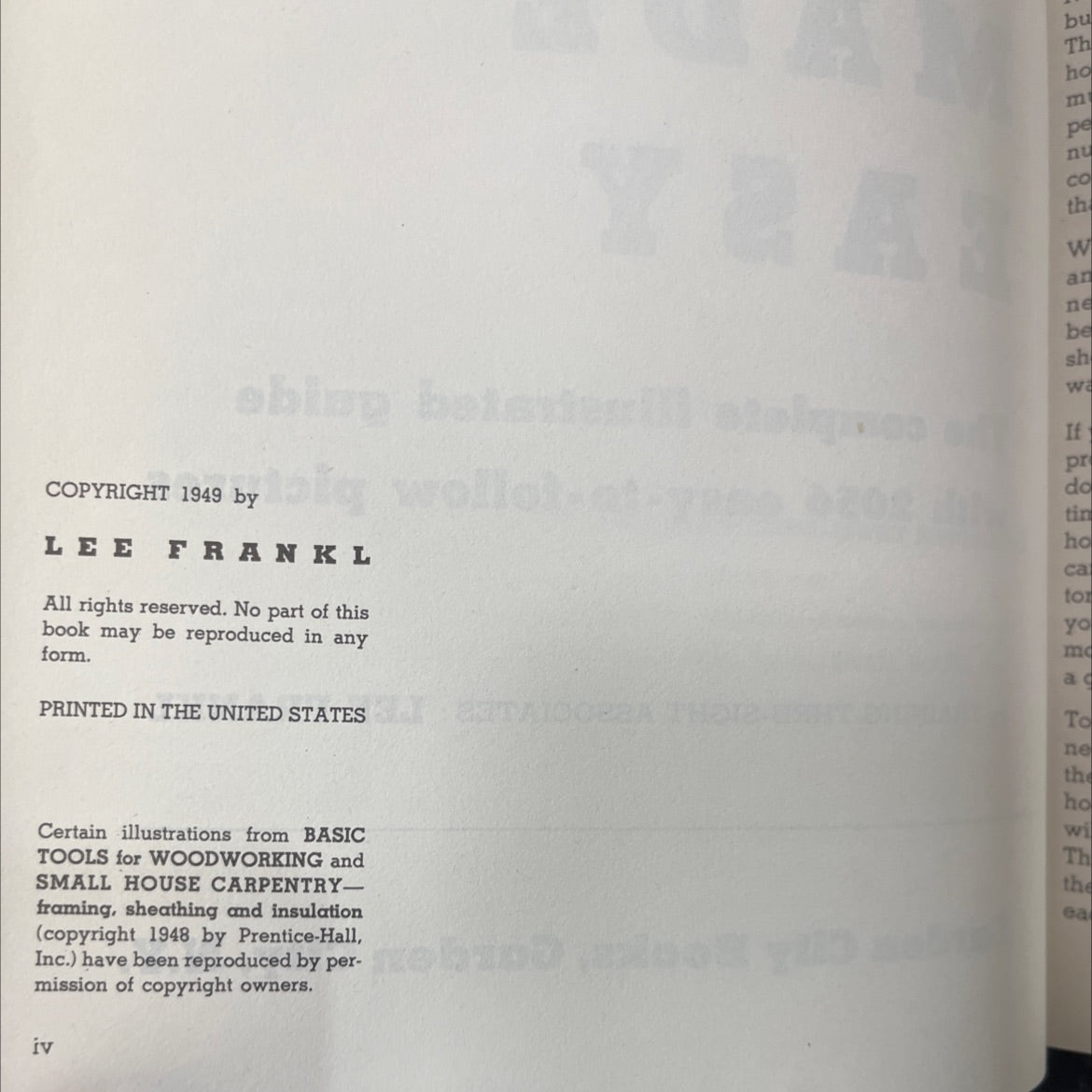 home repairs made easy book, by lee frankl, 1949 Hardcover image 3