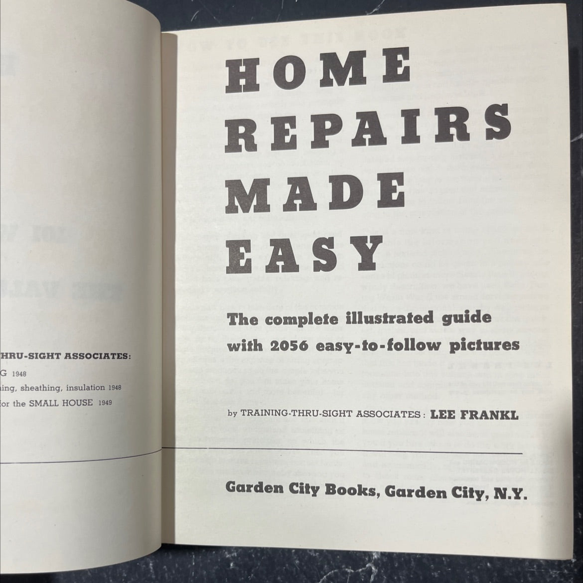 home repairs made easy book, by lee frankl, 1949 Hardcover image 2