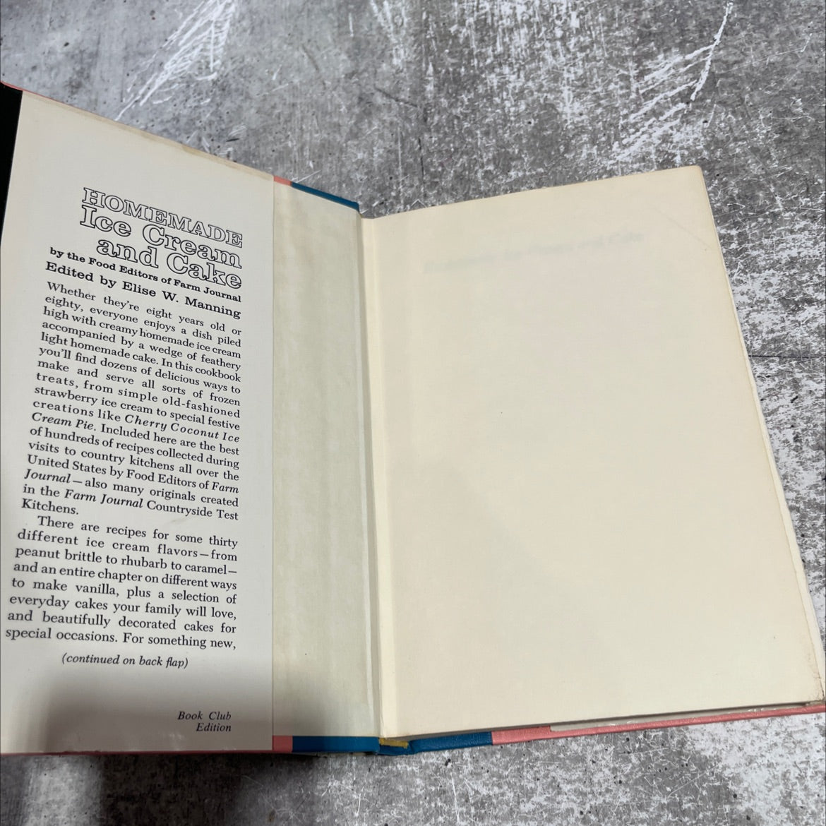 homemade ice cream and cake book, by elise w. manning, 1972 Hardcover image 4