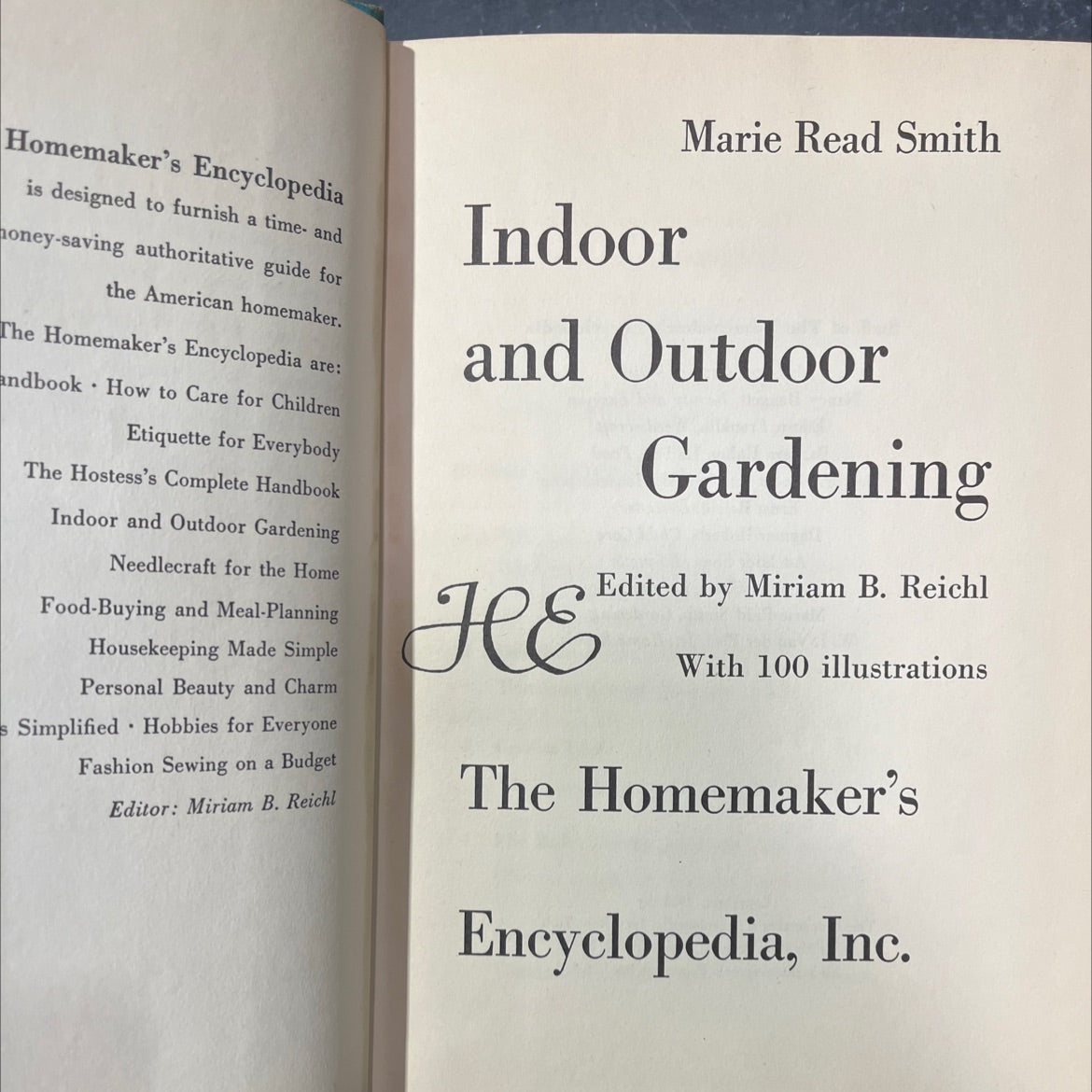 homemaker's encyclopedia book, by Miriam B. Reichl, 1952 Hardcover image 2