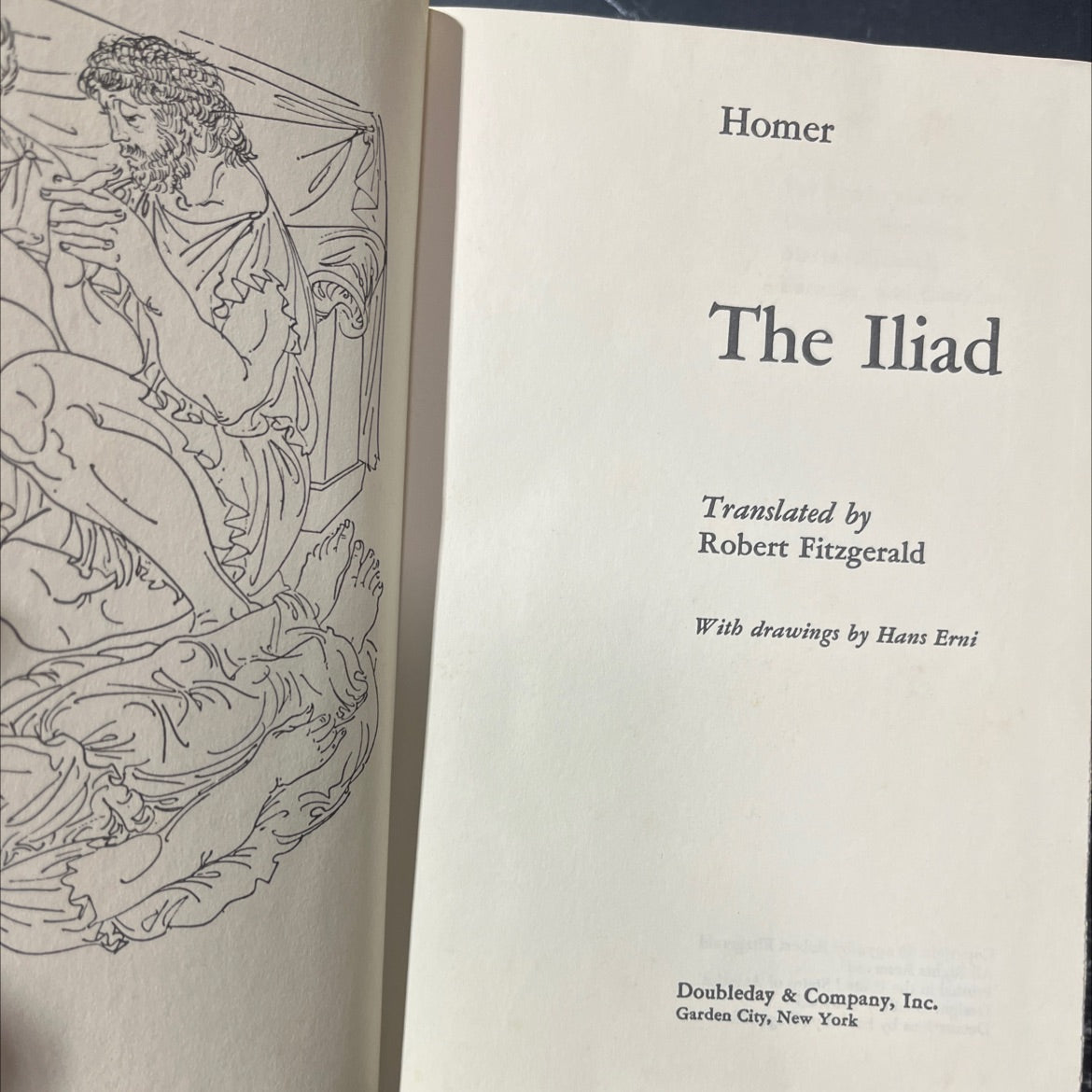 homer the iliad book, by Robert Fitzgerald, 1974 Hardcover image 2