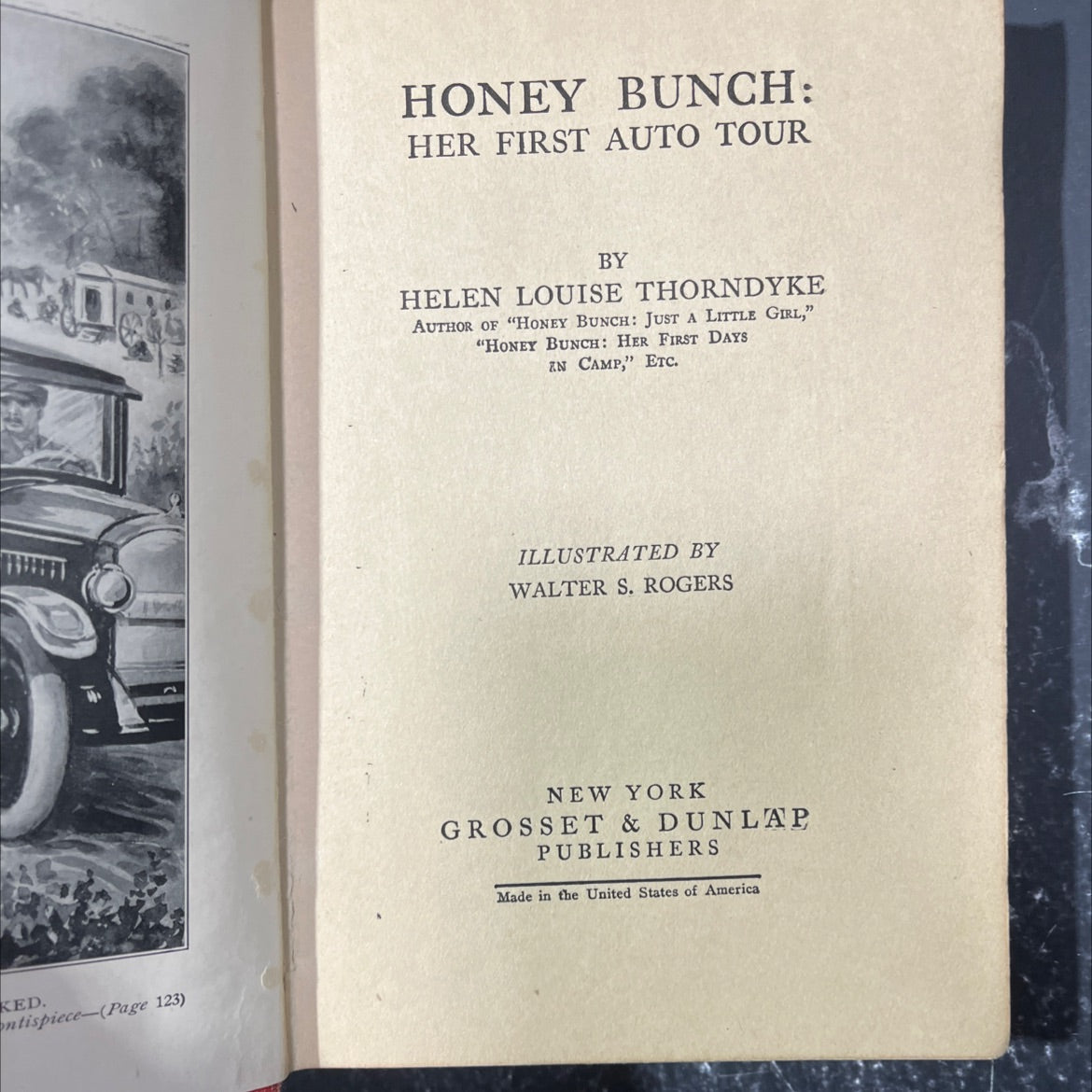 honey bunch: her first auto tour book, by helen louise thorndyke, 1926 Hardcover image 2