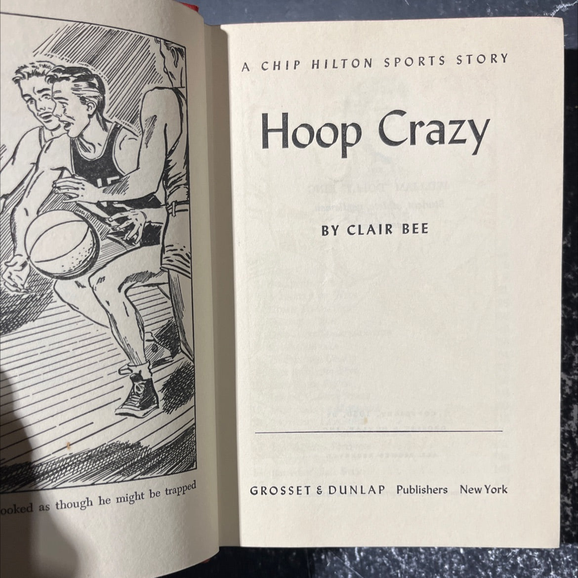 hoop crazy book, by clair bee, 1950 Hardcover image 2