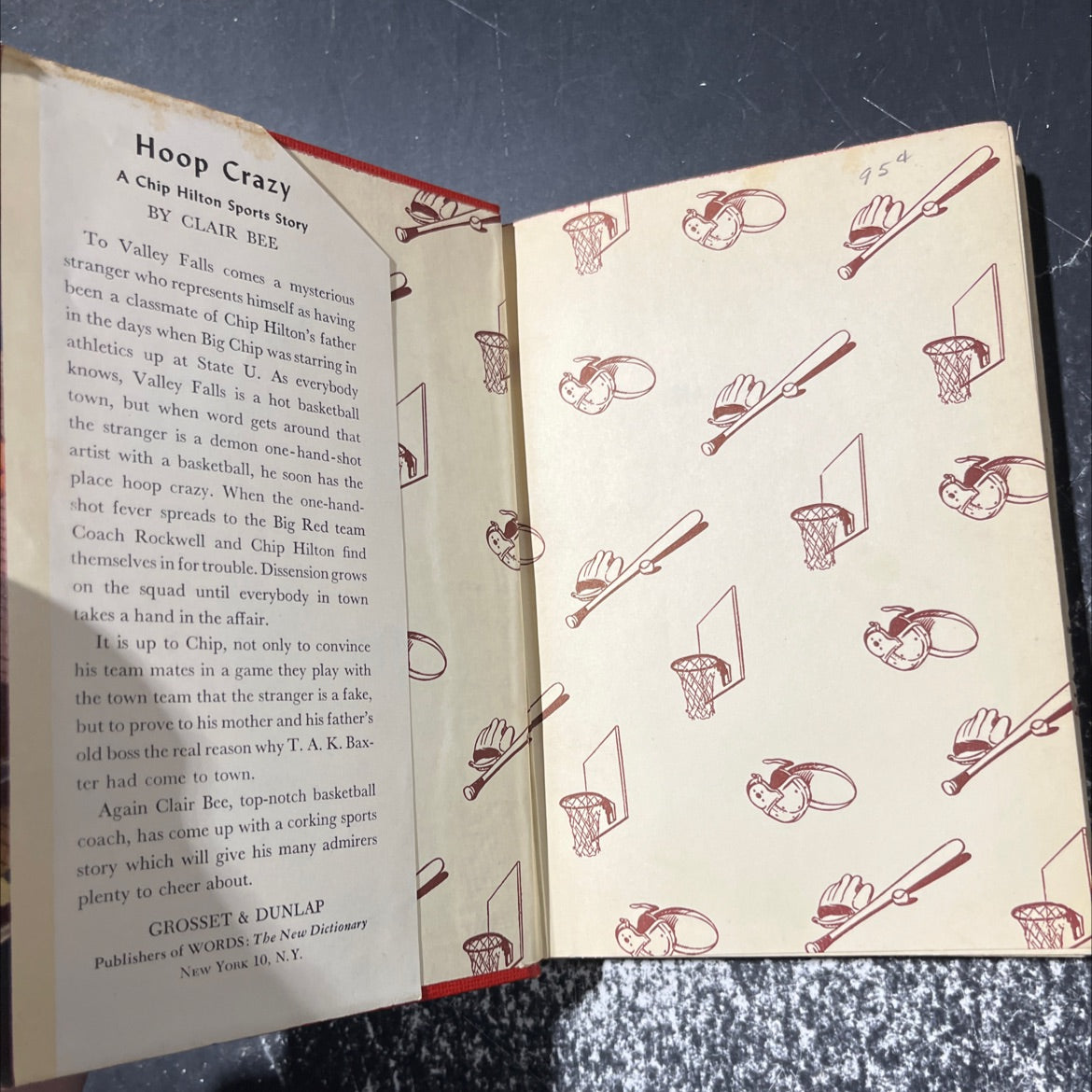 hoop crazy book, by clair bee, 1950 Hardcover image 4