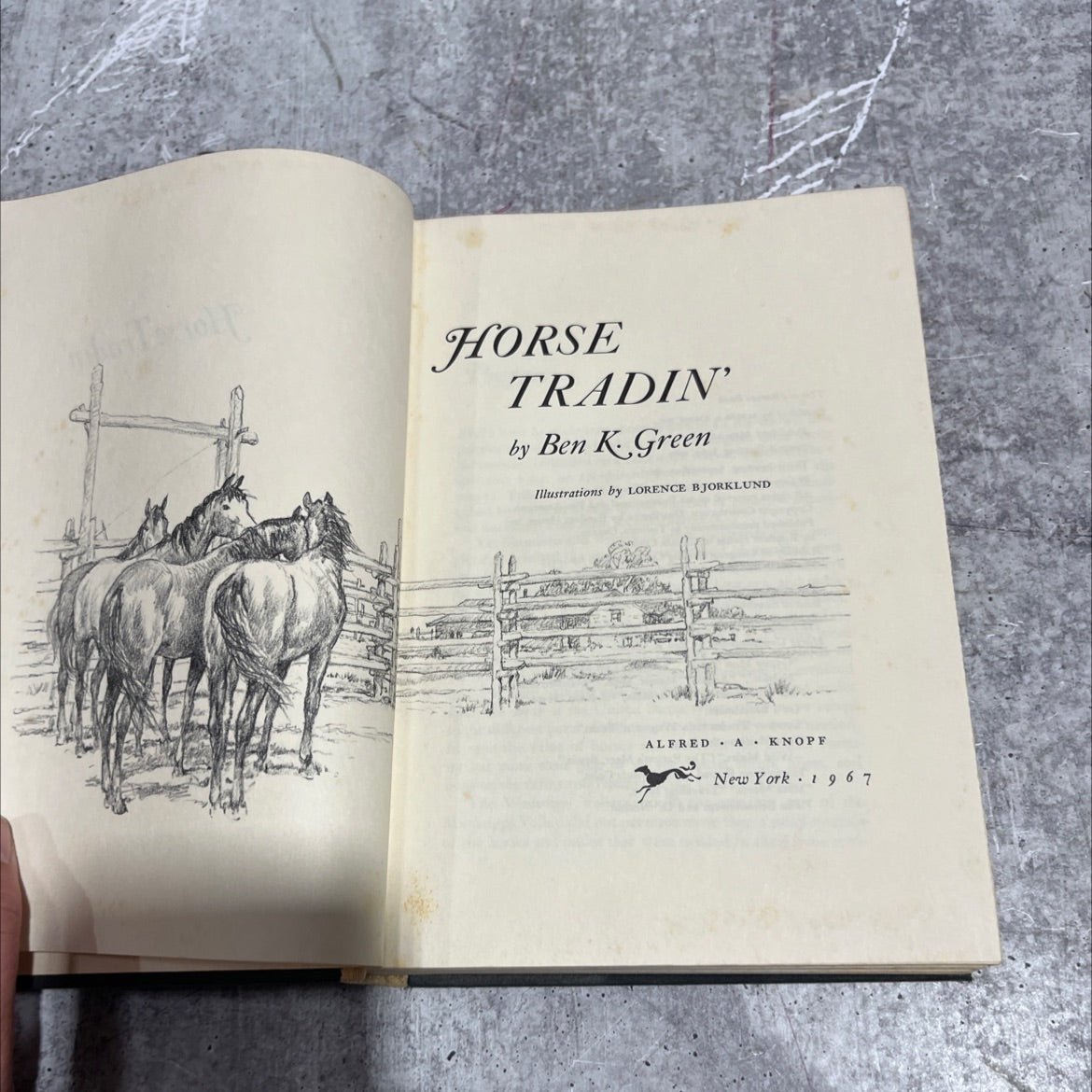 horse tradin' book, by Ben K. Green, 1967 Hardcover image 2