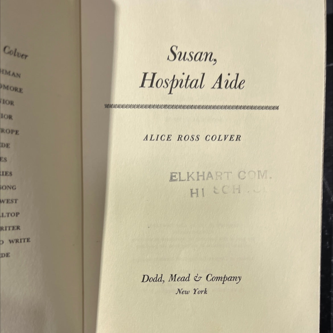 hospital aide book, by alice ross colver, 1964 Hardcover image 2