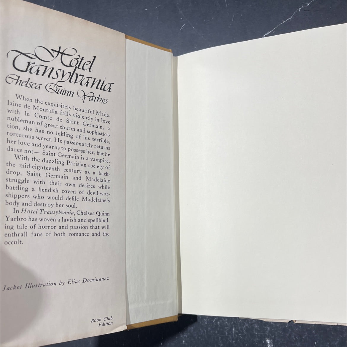 hotel transylvania a novel of forbidden love book, by chelsea quinn yarbro, 1978 Hardcover image 4