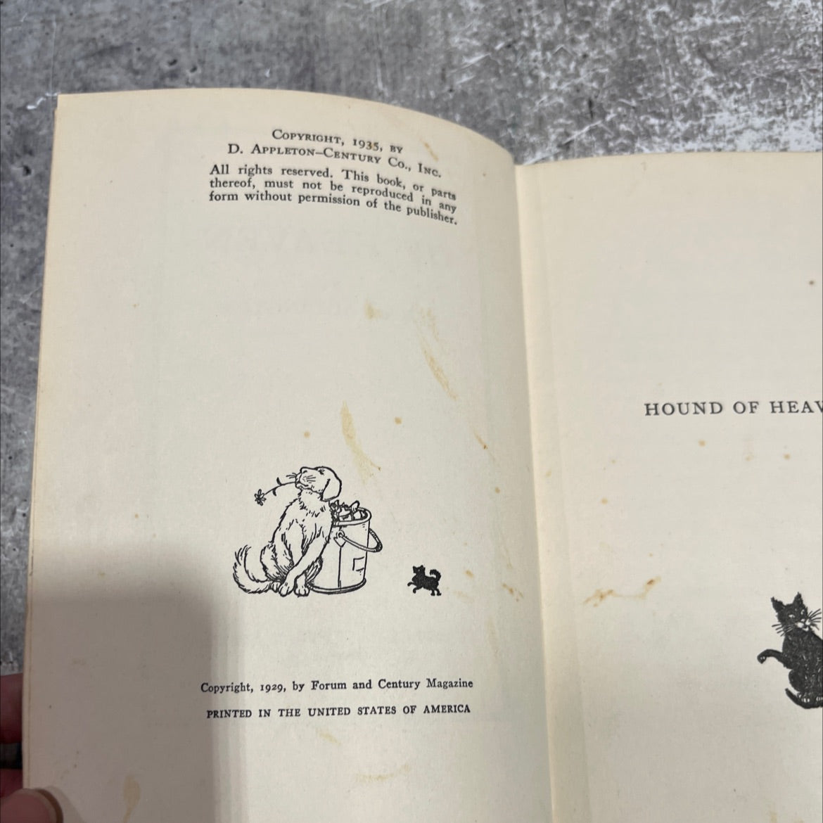 hound of heaven book, by sarah addington, 1935 Hardcover image 3
