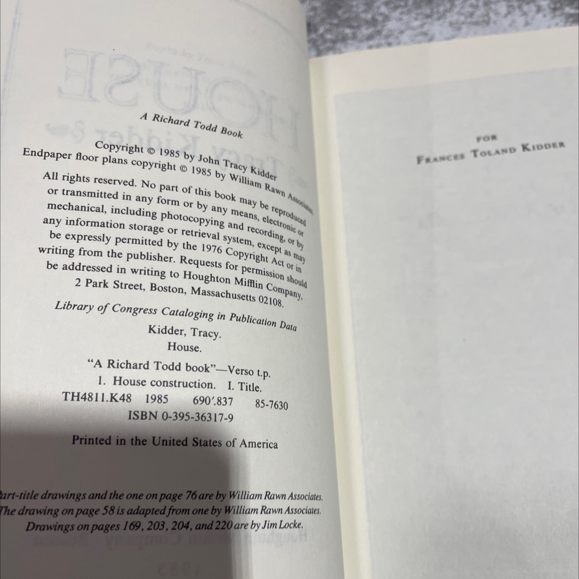 house book, by tracy kidder, 1985 Hardcover image 3