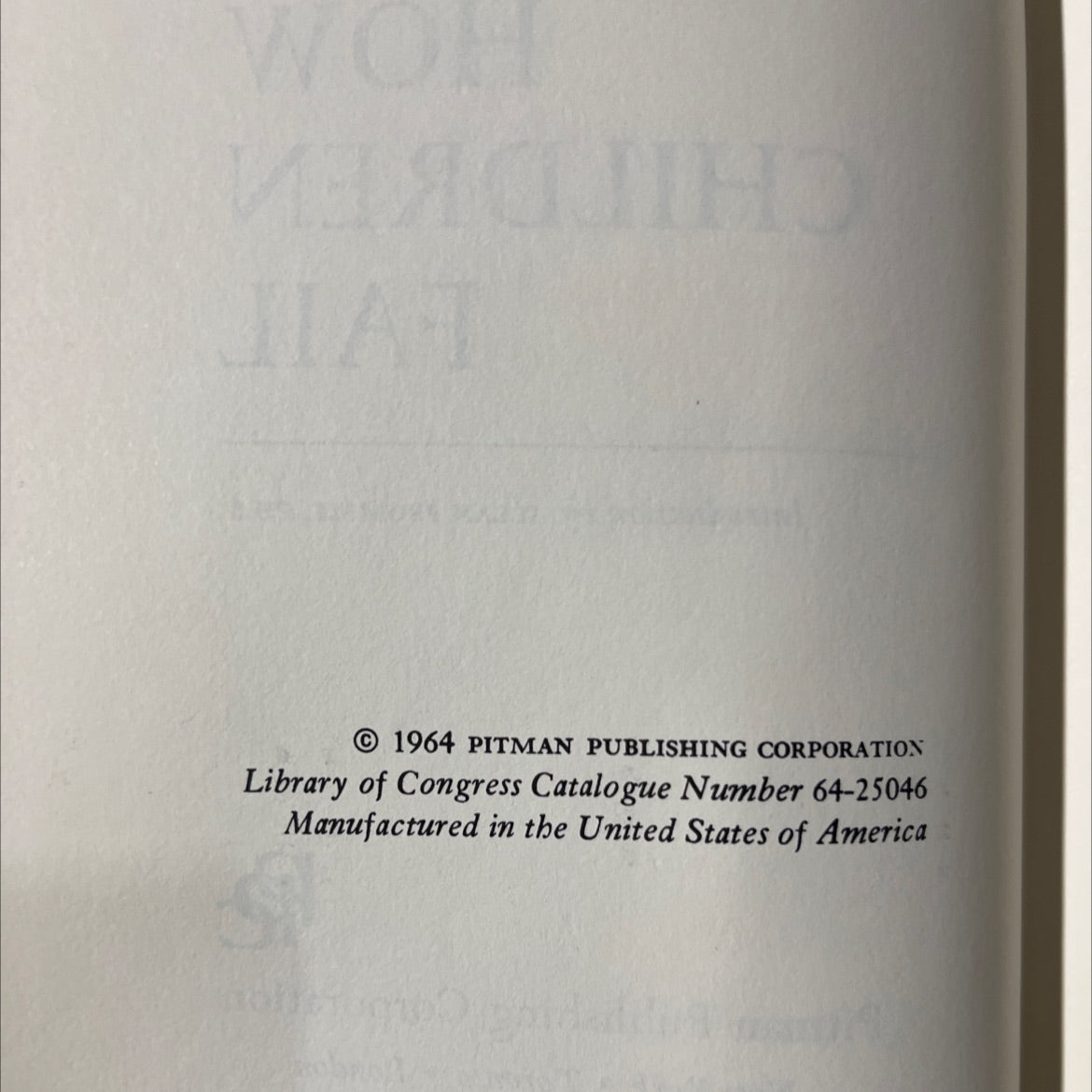 how children fail book, by John Holt, 1964 Hardcover image 3