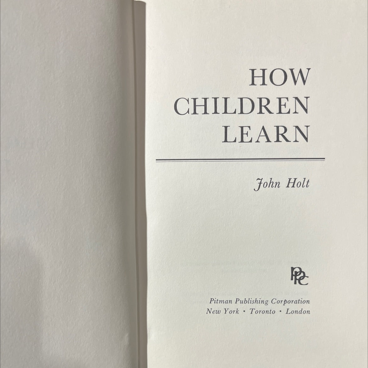 how children learn book, by john holt, 1967 Hardcover image 2