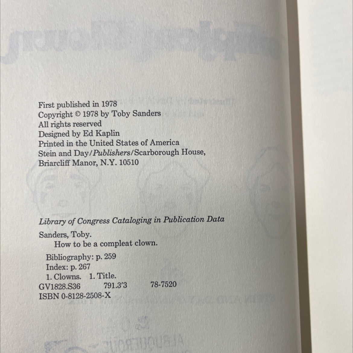 how to be compleat clown book, by toby sanders, 1978 Hardcover image 3