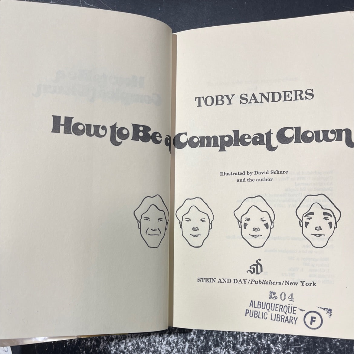 how to be compleat clown book, by toby sanders, 1978 Hardcover image 2