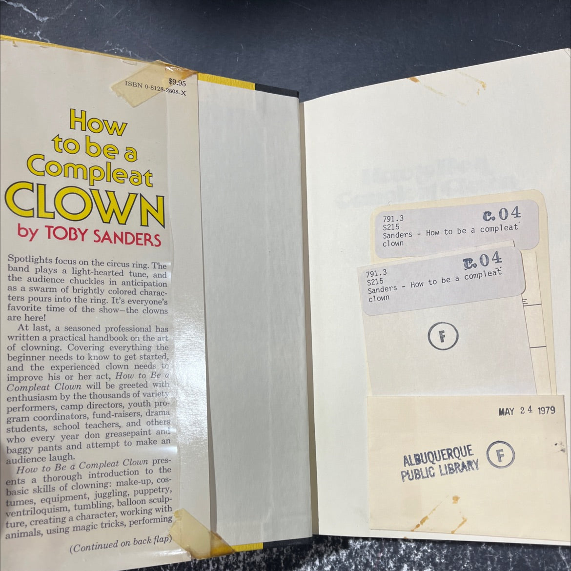 how to be compleat clown book, by toby sanders, 1978 Hardcover image 4