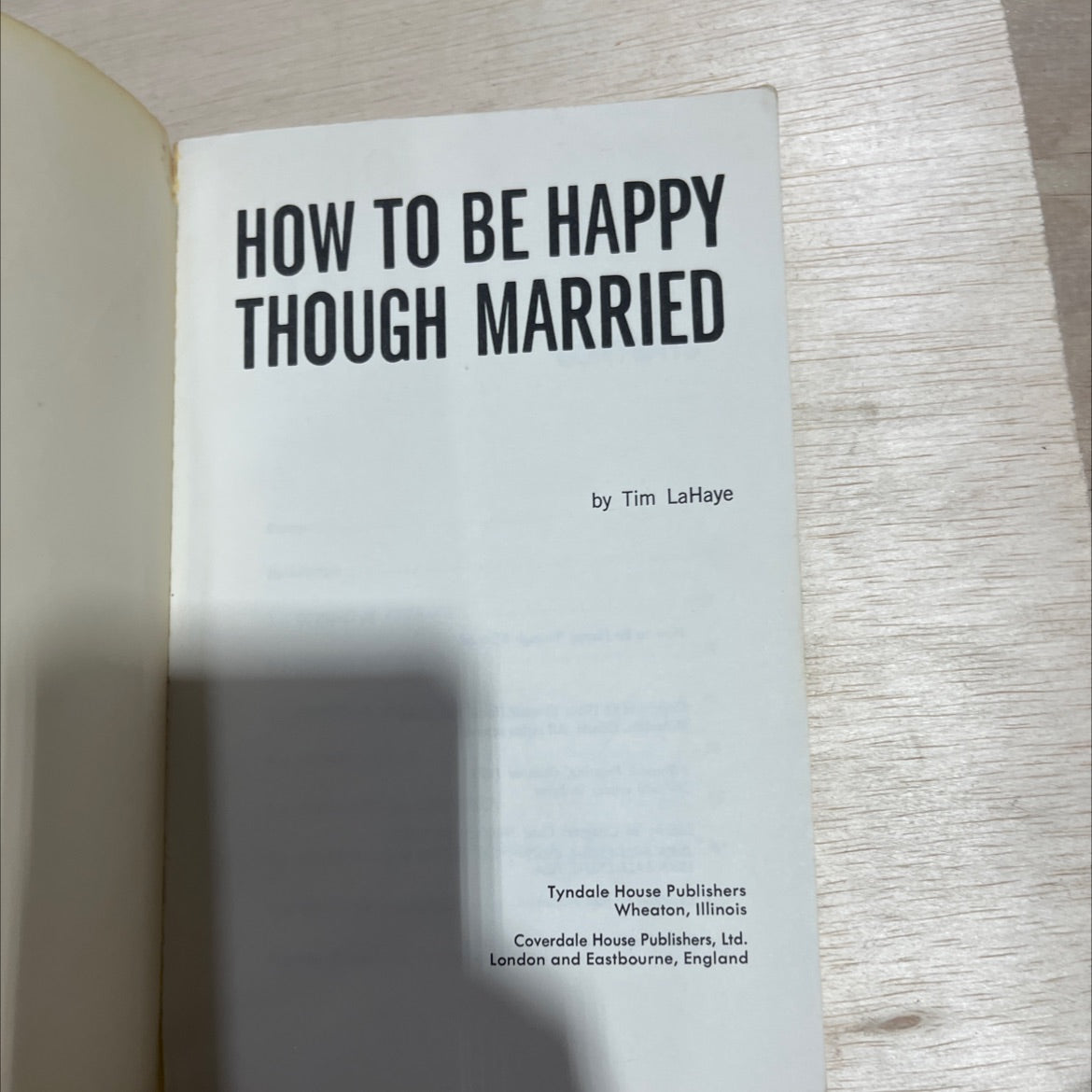 how to be happy though married book, by Tim LaHaye, 1973 Paperback image 2