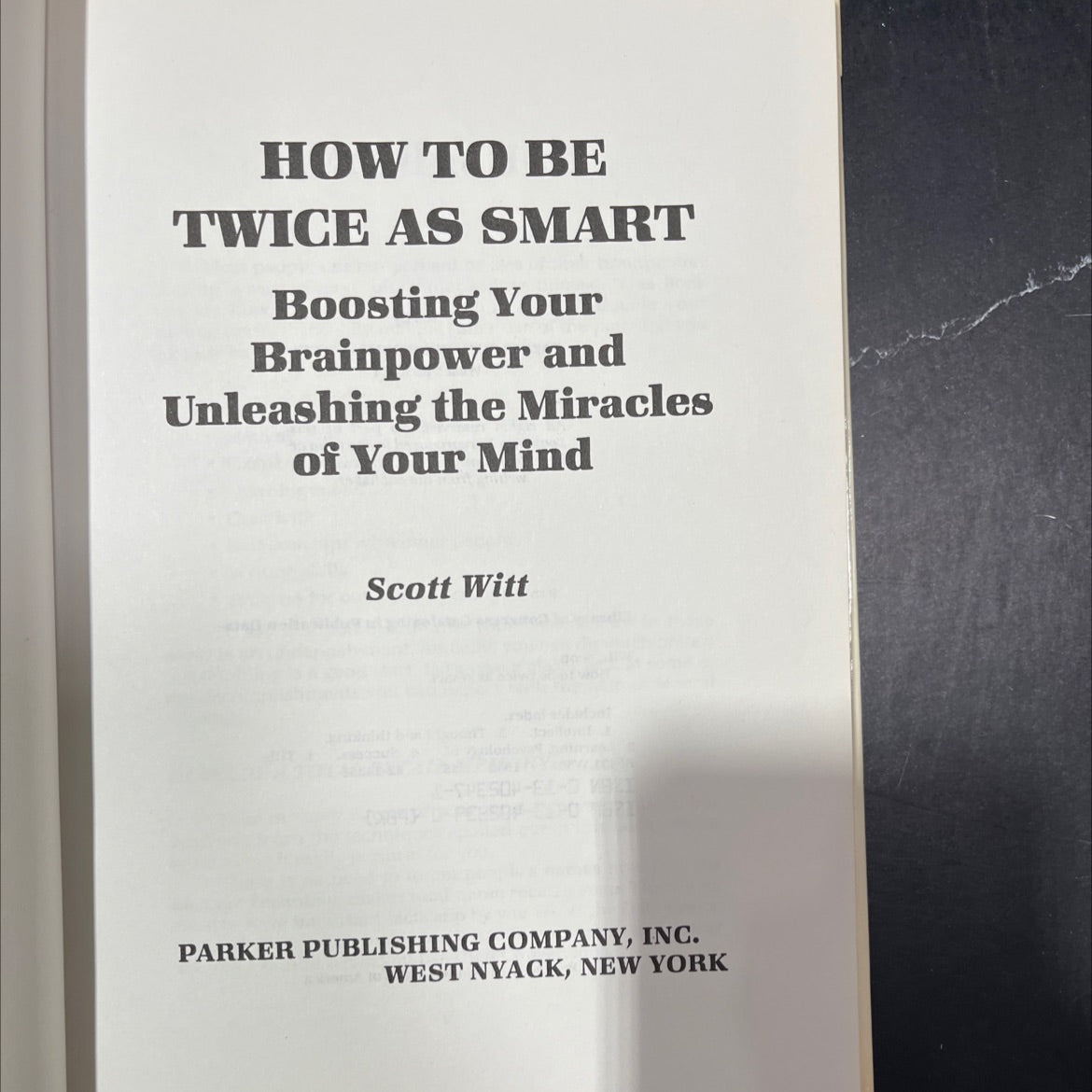 how to be twice as smart book, by scott witt, 1983 Hardcover image 2
