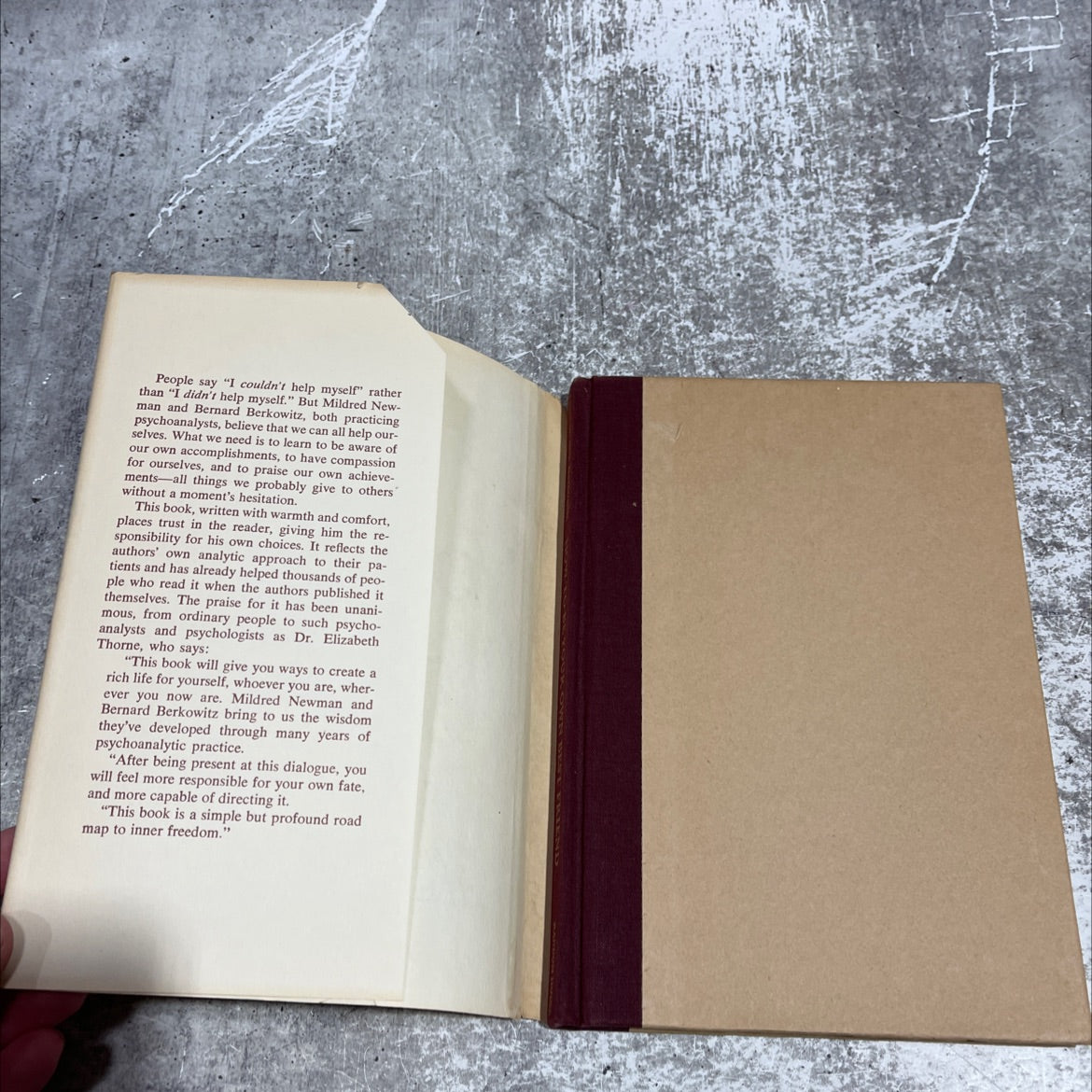 how to be your own best friend book, by Mildred Newman & Bernard Berkowitz, 1971 Hardcover image 4