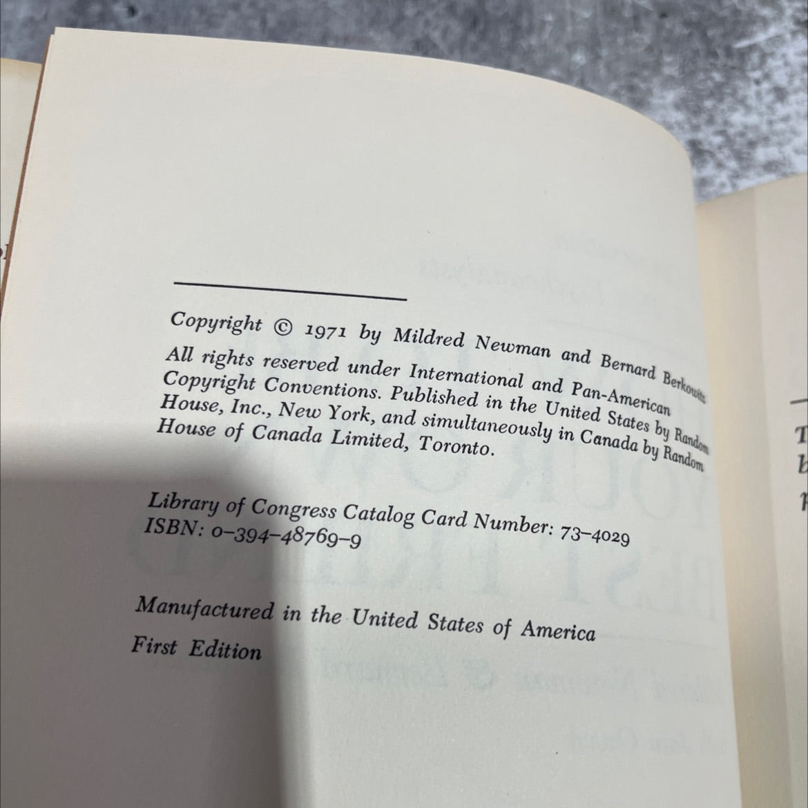 how to be your own best friend book, by Mildred Newman & Bernard Berkowitz, 1971 Hardcover image 3