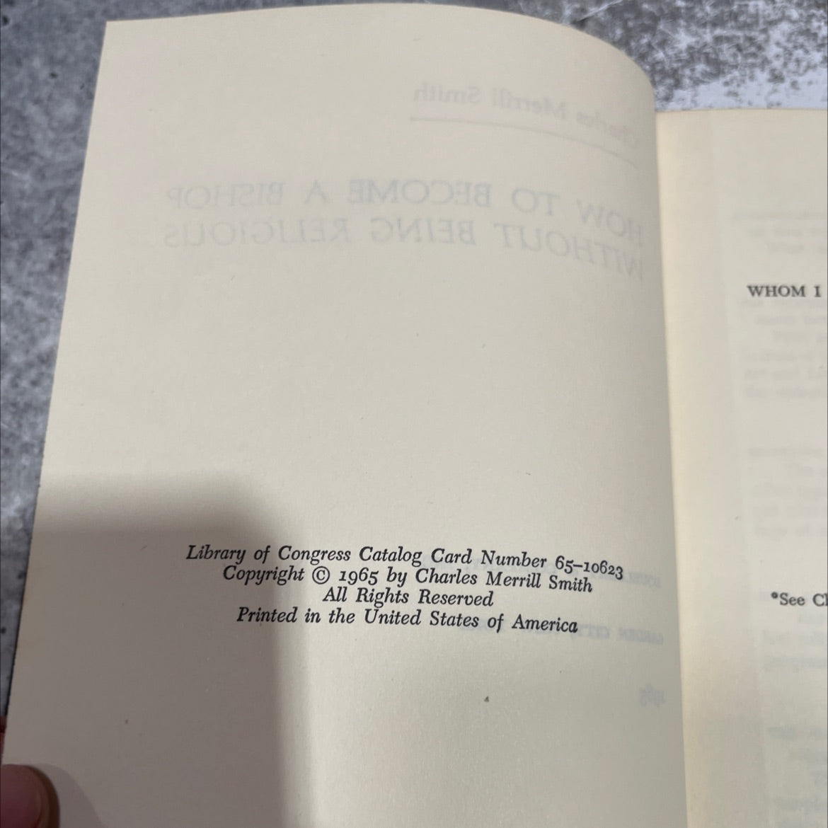 how to become a bishop without being religious book, by Charles Merrill Smith, 1965 Hardcover image 3