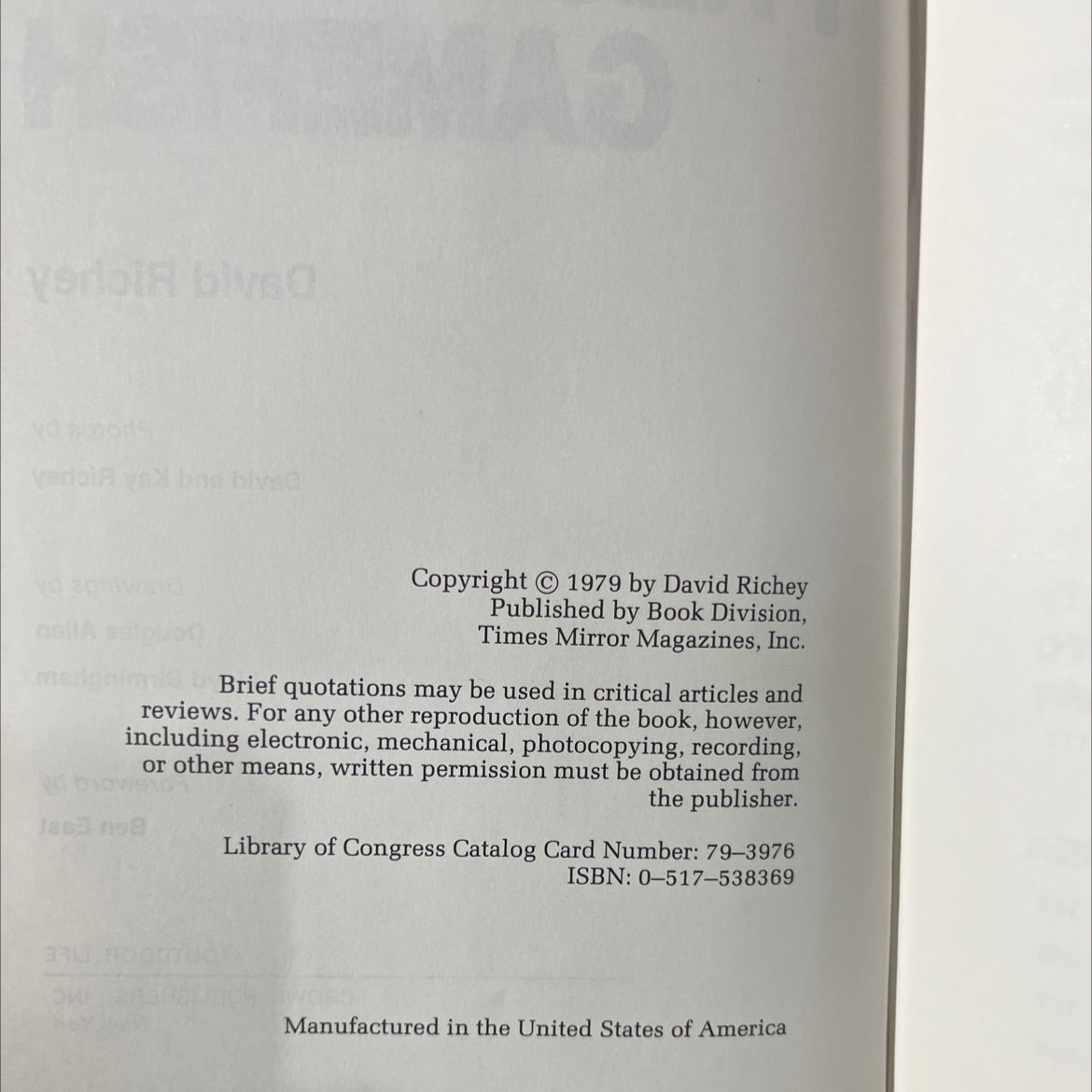 how to catch trophy freshwater gamefish book, by David Richey, 1979 Hardcover image 3