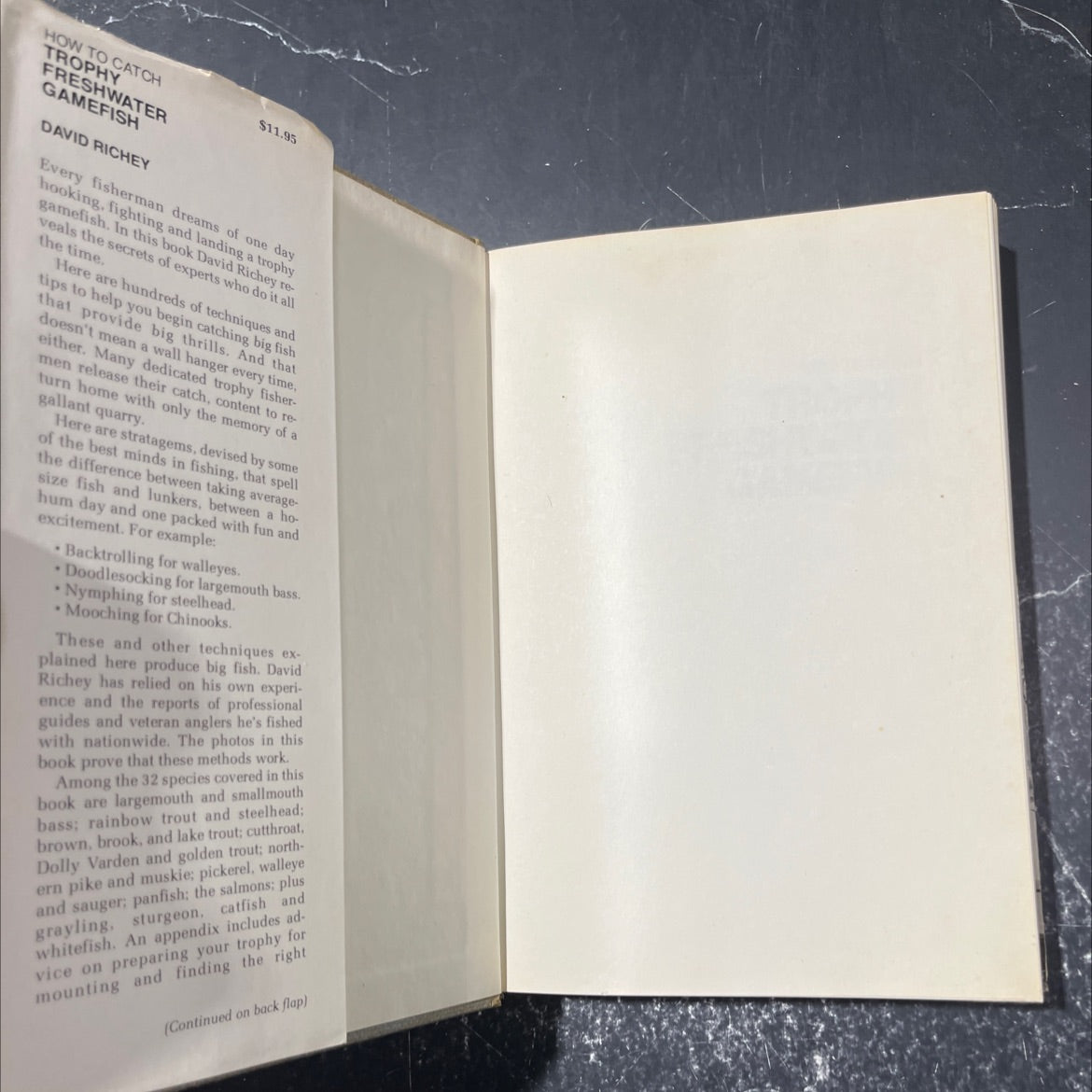 how to catch trophy freshwater gamefish book, by David Richey, 1979 Hardcover image 4