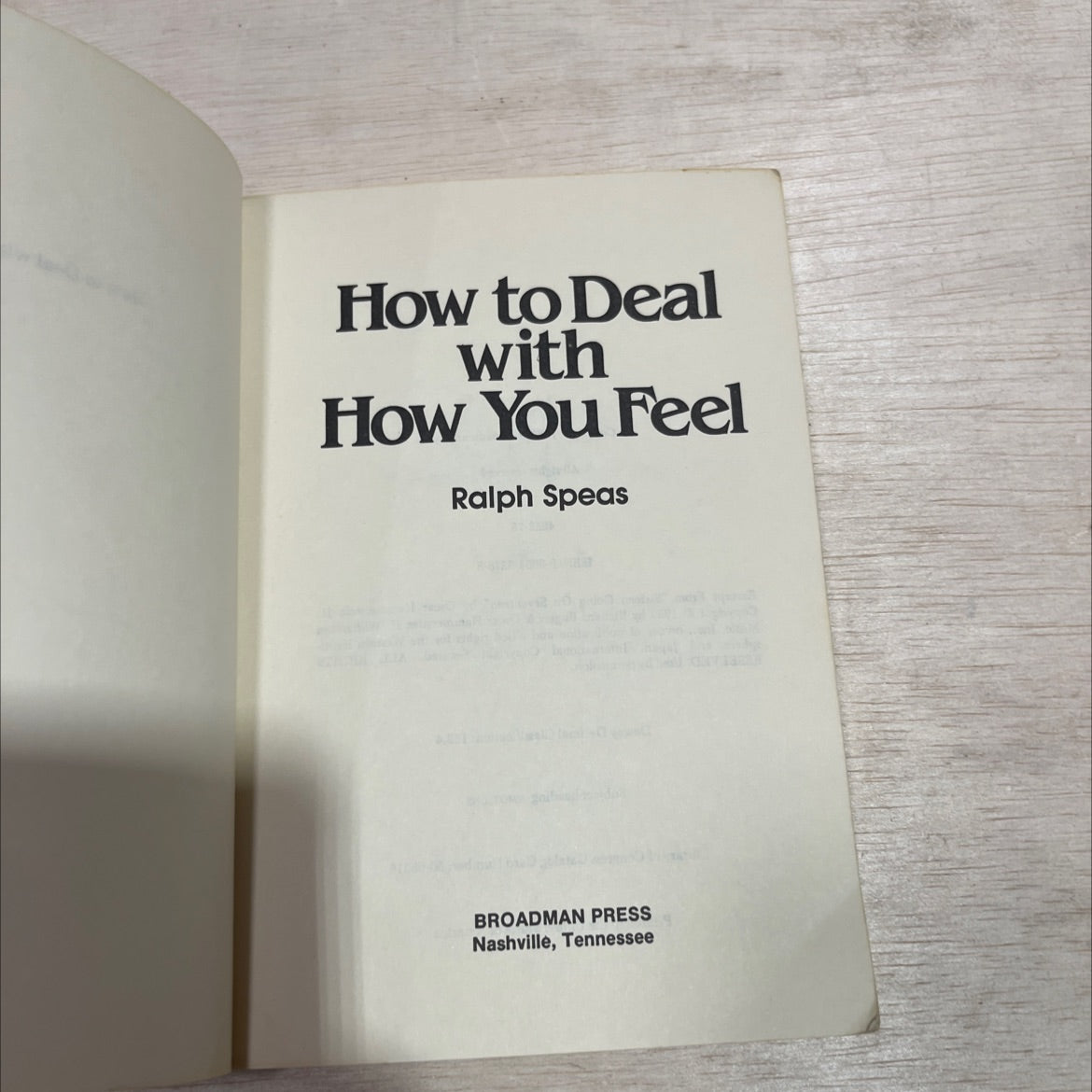 how to deal with how you feel book, by ralph speas, 1980 Paperback image 2