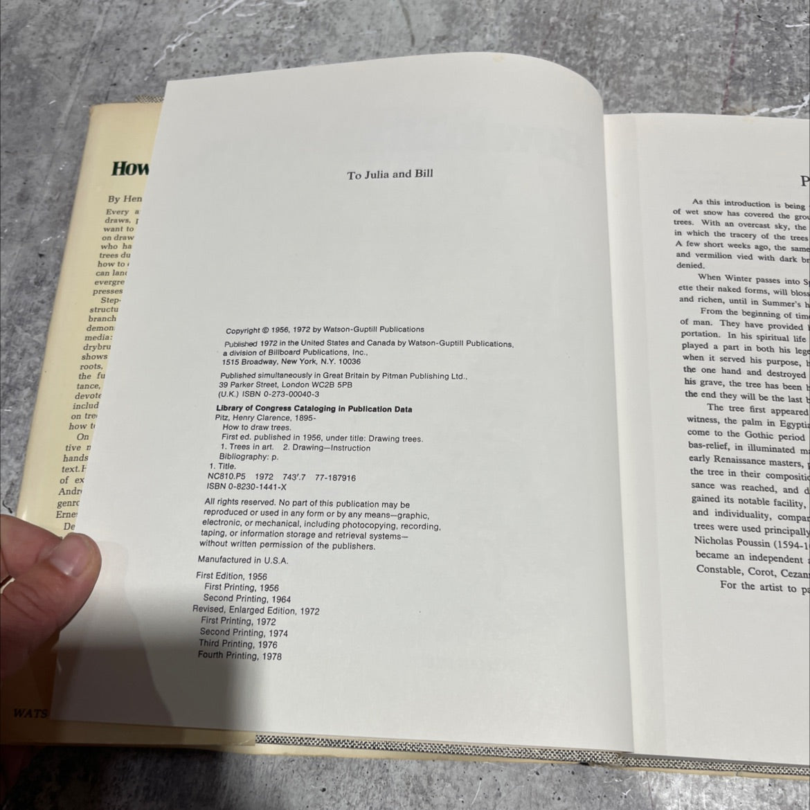 how to draw trees book, by Henry C. Pitz, 1972 Hardcover image 3