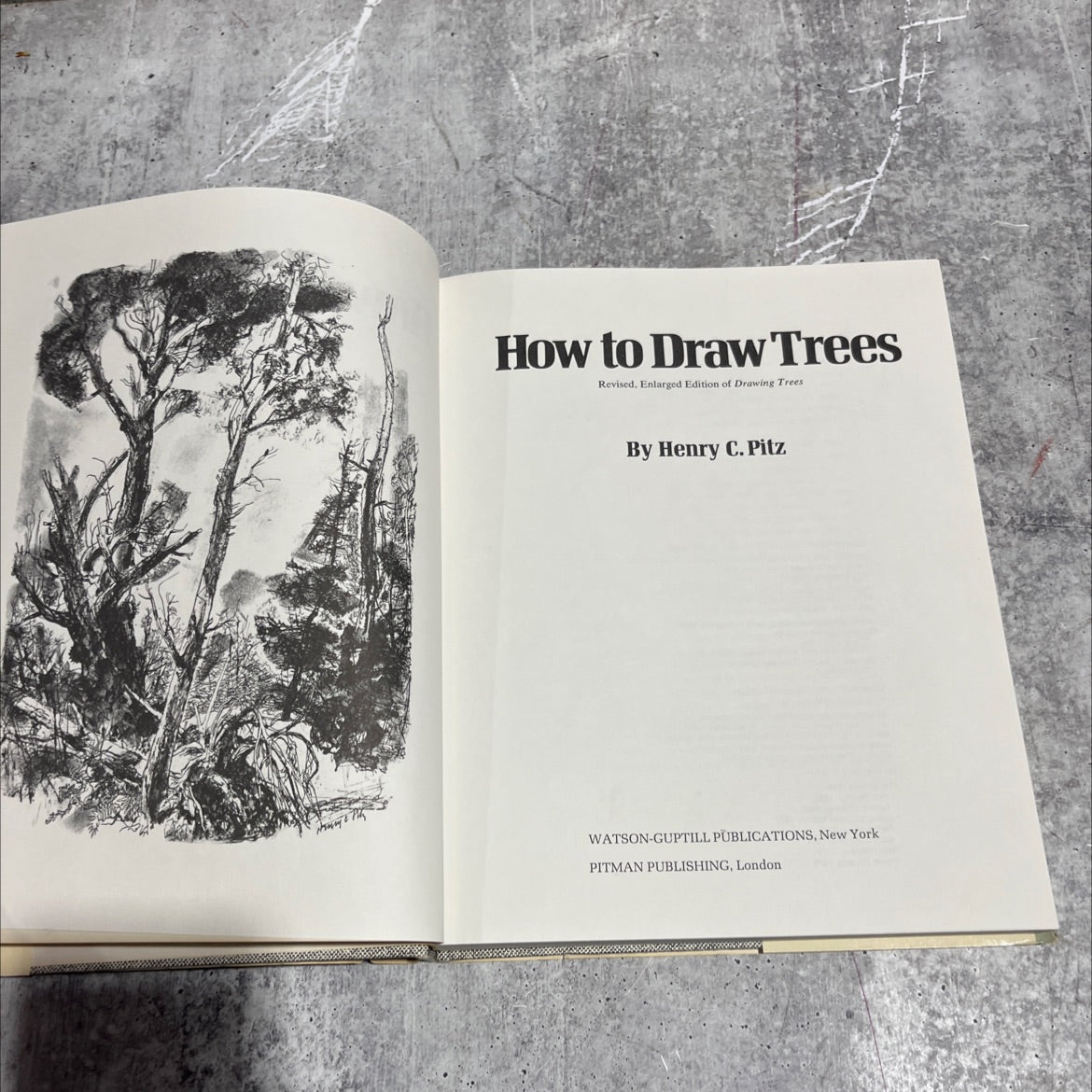 how to draw trees book, by Henry C. Pitz, 1972 Hardcover image 2