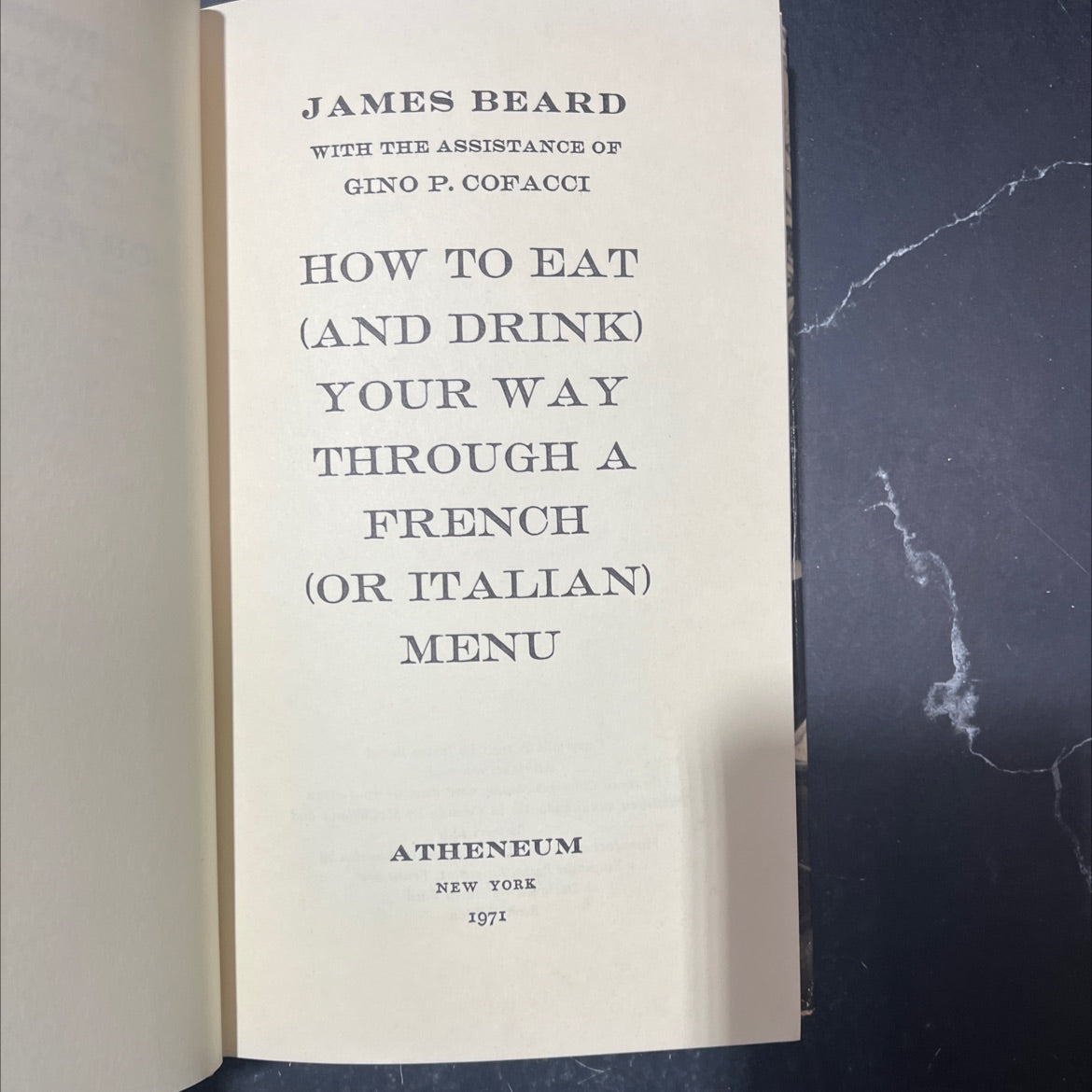 how to eat (and drink) your way through a french (or italian) menu book, by james beard, 1971 Hardcover, First Edition, image 2