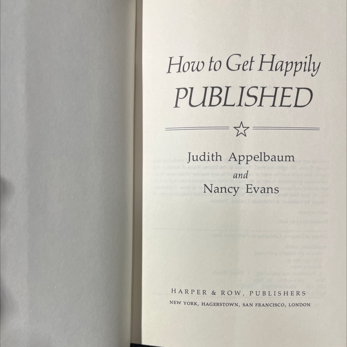 how to get happily published book, by judith appelbaum and nancy evans, 1978 Hardcover image 2