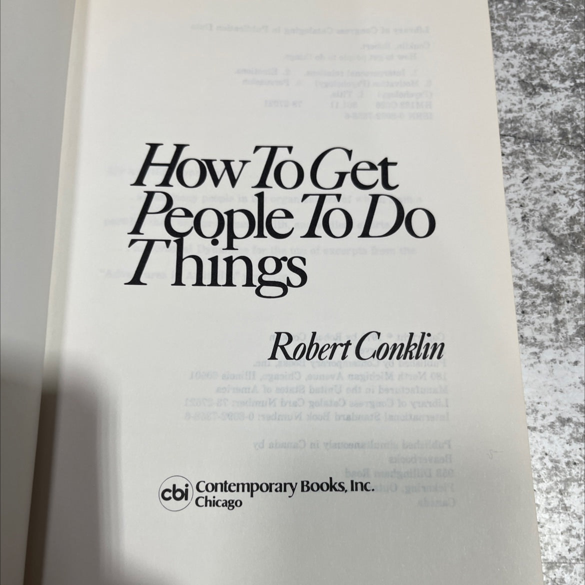 how to get people to do things book, by robert conklin, 1979 Hardcover image 2