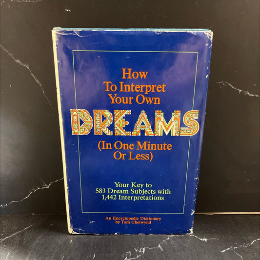 how to interpret your own dreams book, by tom chetwynd, 1972 Hardcover image 1