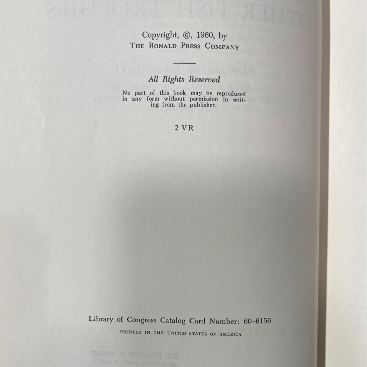 how to make fish mounts and other fish trophies book, by edward c. migdalski, 1960 Hardcover image 3